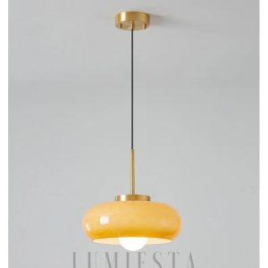 Lampa wisząca w stylu nowoczesnym z mlecznym kloszem 28cm