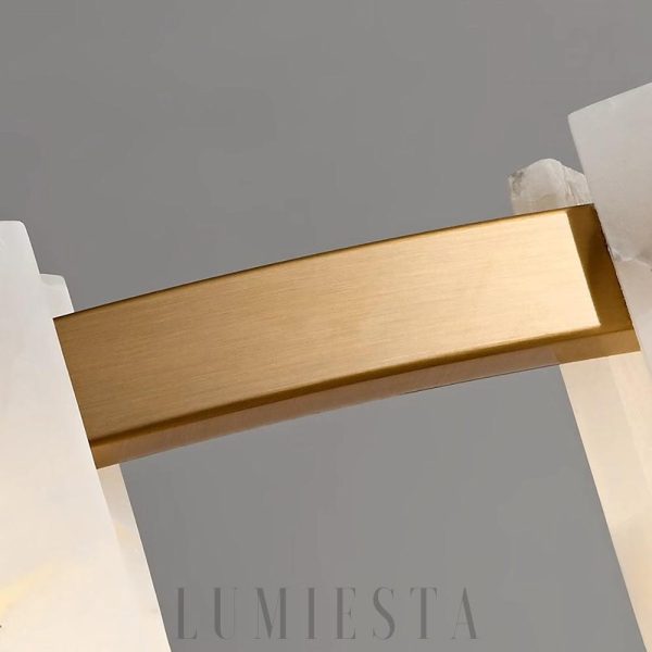 Trinidad - lampa wisząca w kształcie diamentu z alabastru