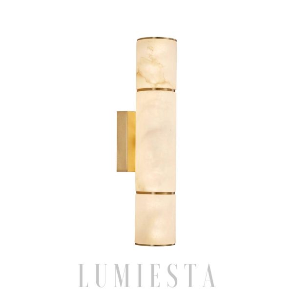 wm_5192600658174014593.jpg Lampa ścienna cylindryczna alabastrowa, biała, złota - Kinkiet długość 26/40/58cm