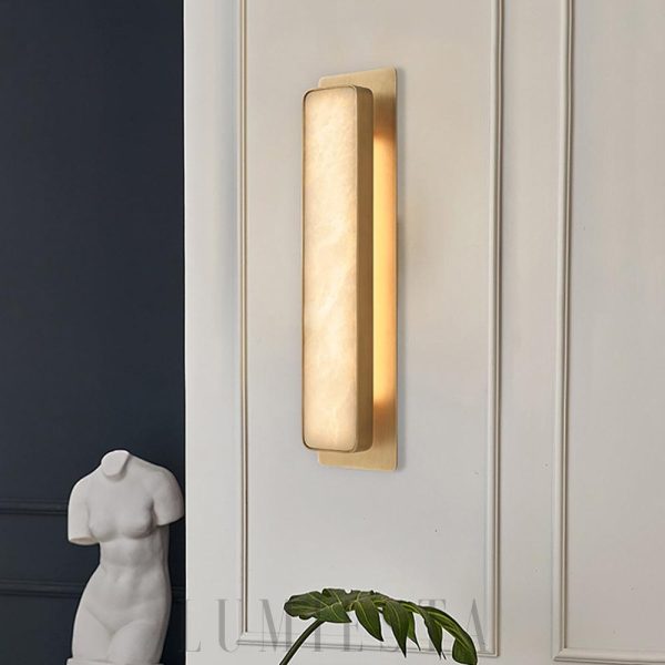 Sashya - Lampa ścienna Alabaster w stylu nowoczesnym 51 cm