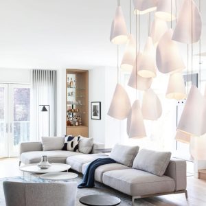 Nowoczesny klaster lamp wiszących Series 21 – biały