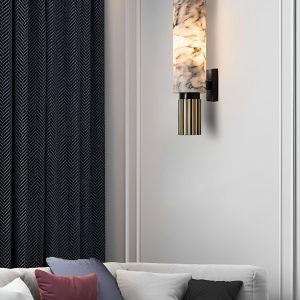 wm_5315531050218549222.jpg Riviera - Lampa ścienna alabastrowa, mosiądz, premium kinkiet Ø13x34 cm