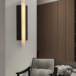 wm_5318910308458254982.jpg Alabaster Timide lampa ścienna smukła biało czarna 12x50 cm