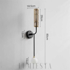 Stylowa lampa wisząca kula z metalowym wykończeniem