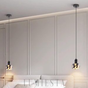 Luksusowa okrągła lampa wisząca z marmuru 12cm 44cm