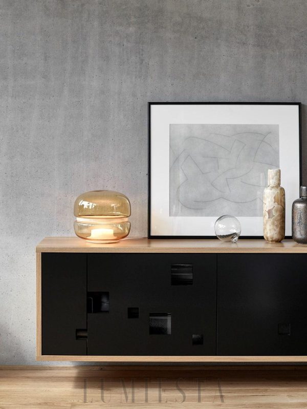 Lampa stołowa z alabastru i szkła w eleganckim stylu