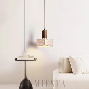 Lampa wisząca Travertine Talla w stylu rustykalnym 20cm
