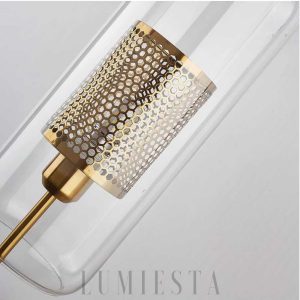 Lampa ścienna w stylu skandynawskim z kloszem szklanym