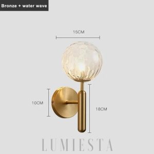 Lampa ścienna okrągła w stylu nowoczesnym czarna lub złota