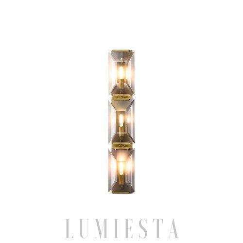 Java Triple - Lampa ścienna glamour z kryształkami