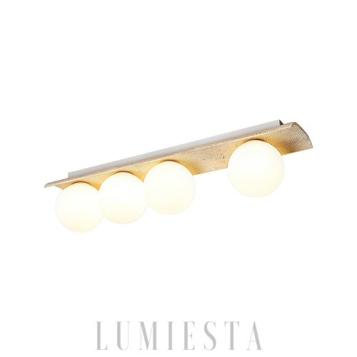 Bianca - Lampa sufitowa naturalny trawertyn, kule nowoczesna, 1/2/3/4/5-puntkowa, beżowa