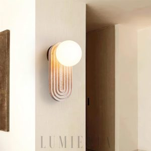 wm_6081326661472276127.jpg Owalny trawertynowy kinkiet Trent 11x16x25cm beżowy