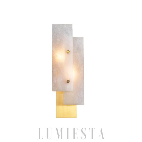 Karoo - Nowoczesna złota lampa ścienna alabastrowa 55 cm