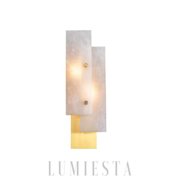 Karoo - Nowoczesna złota lampa ścienna alabastrowa 55 cm