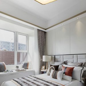 Tallinn - Geometryczna lampa sufitowa z alabastru, biała