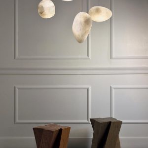 Roti - lampa wisząca w organicznym kształcie alabastru