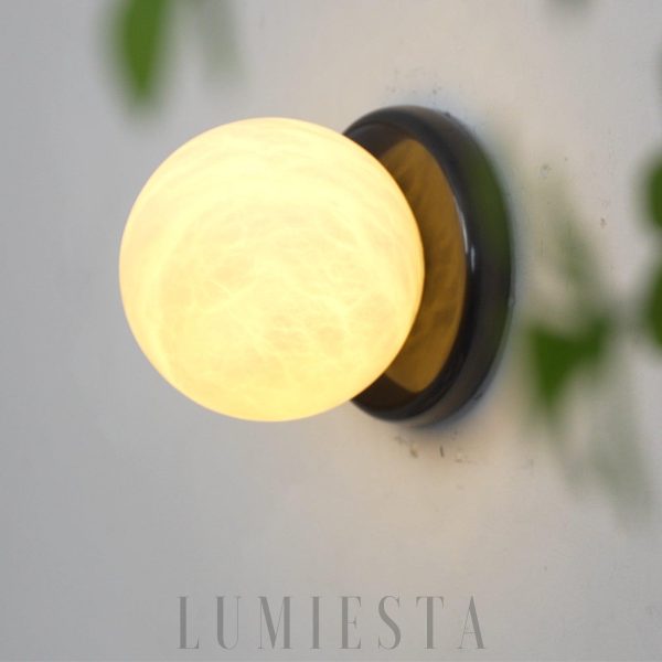 Tribeca - Lampa sufitowa w stylu retro czarna i biała 12cm