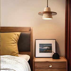 Lampa wisząca Conical z trawertynu w stylu vintage 20cm