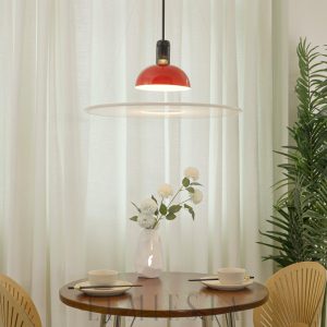 Lampa wisząca Frisbi w stylu nowoczesnym z akrylu 40cm 60cm