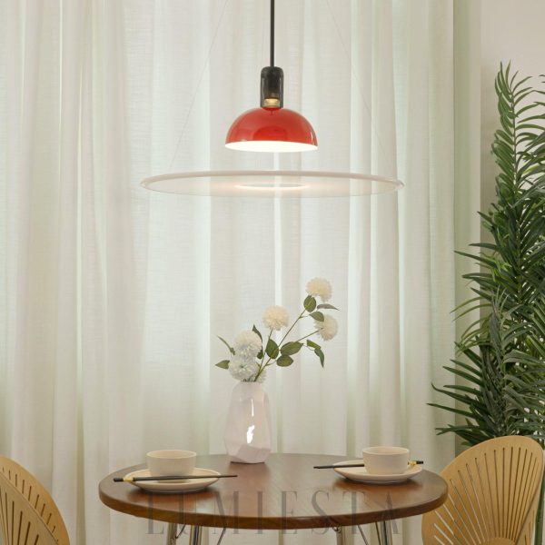 Lampa wisząca Frisbi w stylu nowoczesnym z akrylu 40cm 60cm