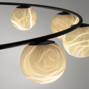 Lampa wisząca Tribeca z alabastru w stylu nowoczesnym