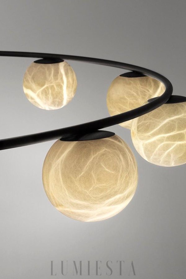 Lampa wisząca Tribeca z alabastru w stylu nowoczesnym