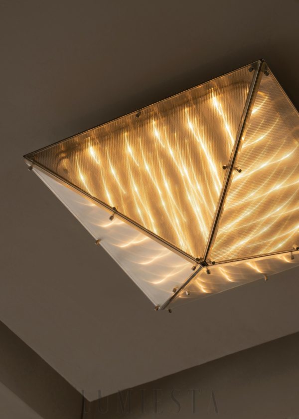 Lampa sufitowa Fragment 06, chrom, szkło