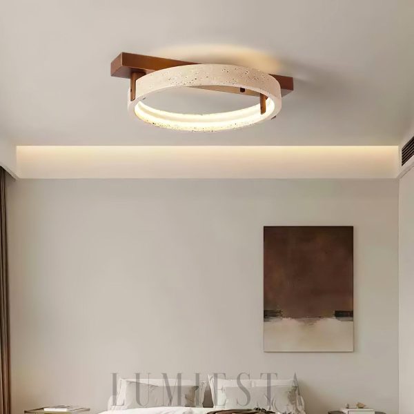 Maris - Lampa sufitowa w kolorze beżowym z travertynu