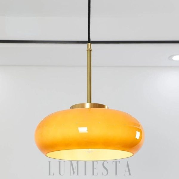 Lampa wisząca w stylu nowoczesnym z mlecznym kloszem 28cm