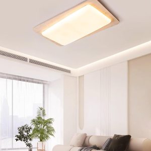 Elegancka prostokątna trawertynowa lampa sufitowa 93x54cm