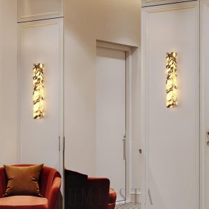 Marmurowy kinkiet Cuboid Mira prostokątny 50cm 60cm