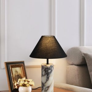 Teardrop - Marmurowa lampa stołowa elegancka średnica 30 cm