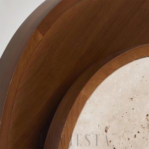 Kaplan - Beżowa Okrągła Lampa Ścienna o Średnicy 30cm