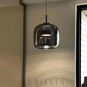 Nowoczesna szklana lampa wisząca w stylu industrialnym 35 cm