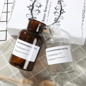 Butelka szklana 250ml brązowa stylowa dekoracja domu