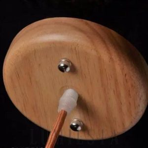 Stylowa drewniana lampa wisząca w kształcie kropli