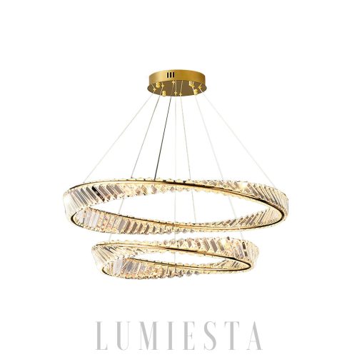 wm_6952699918258892011.jpg Wave Circle - Ekskluzywny złoty żyrandol z kryształami