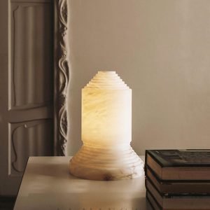 Babel - Lampa stołowa z alabastru w nowoczesnym stylu 30cm