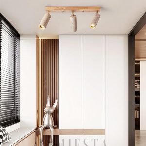 Nimbus - Lampa sufitowa z naturalnego trawertynu, 3/4 punktowa, 60/80cm