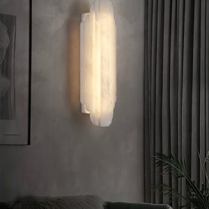 Reslera - Luksusowy kinkiet alabastrowy pionowy 50 i 75 cm