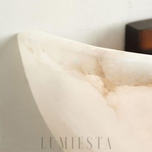 Flores - Stylowy alabastrowy kinkiet 32 cm, ciepłe światło