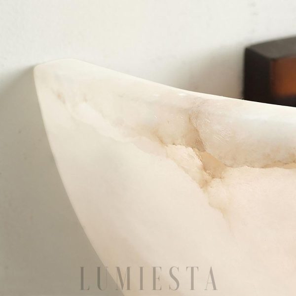 Flores - Stylowy alabastrowy kinkiet 32 cm, ciepłe światło