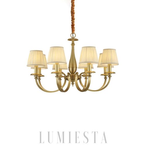 wm_7190171996654436874.jpg Żyrandol mosiężny z plisowanym abażurem, 4 rozmiary