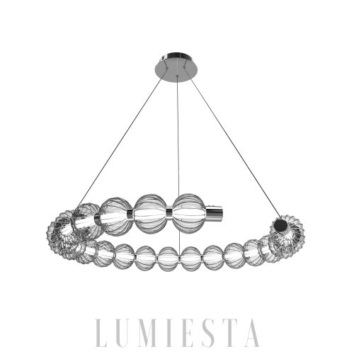 Lampa wisząca Amulet Chandelier A, srebrna, różne rozmiary