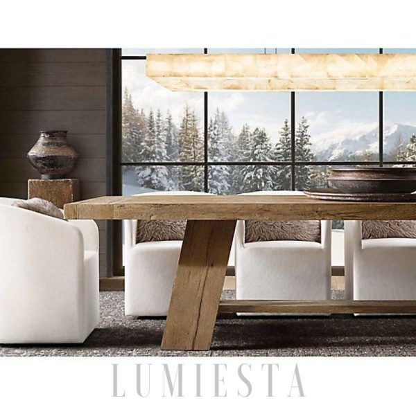 Liviji - Lampa wisząca prostokątna z alabastru i stali