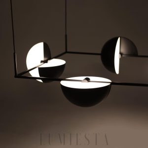 Elegancka lampa wisząca Trapeze Quartette w czarnym kolorze