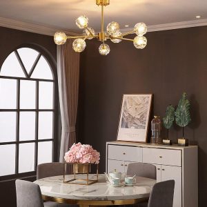 Luksusowy kryształowy żyrandol kulisty 12 głów 90cm