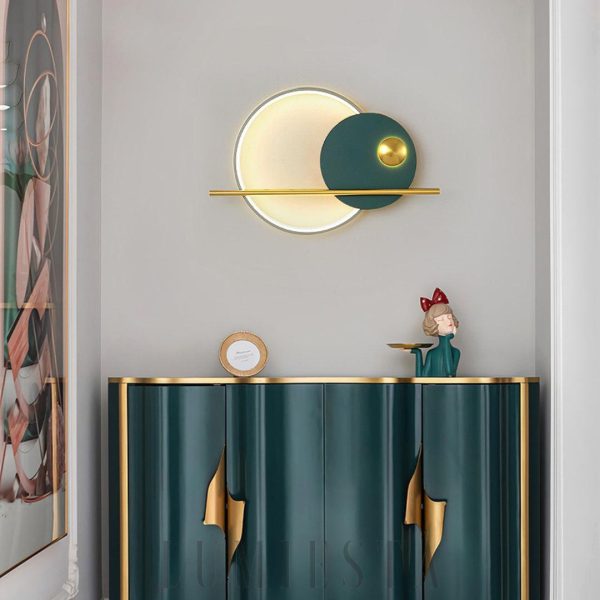 Sunset Nowoczesna podwójna lampa ścienna okrągła