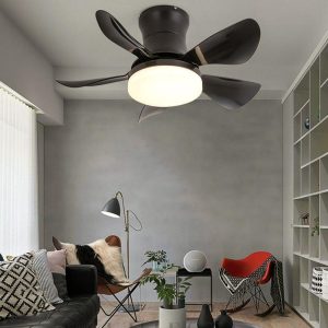 Nowoczesny wentylator sufitowy Nordic Blade Czarny z LED