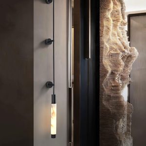 Verita - Nowoczesny kinkiet Alabaster, minimalistyczny styl